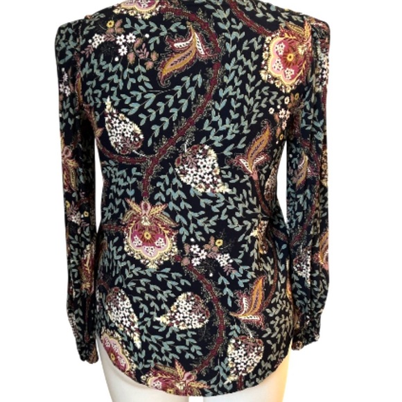💐LOFT Multicolor Floral Long Sleeve Blouse Sz.S - Picture 2 of 6